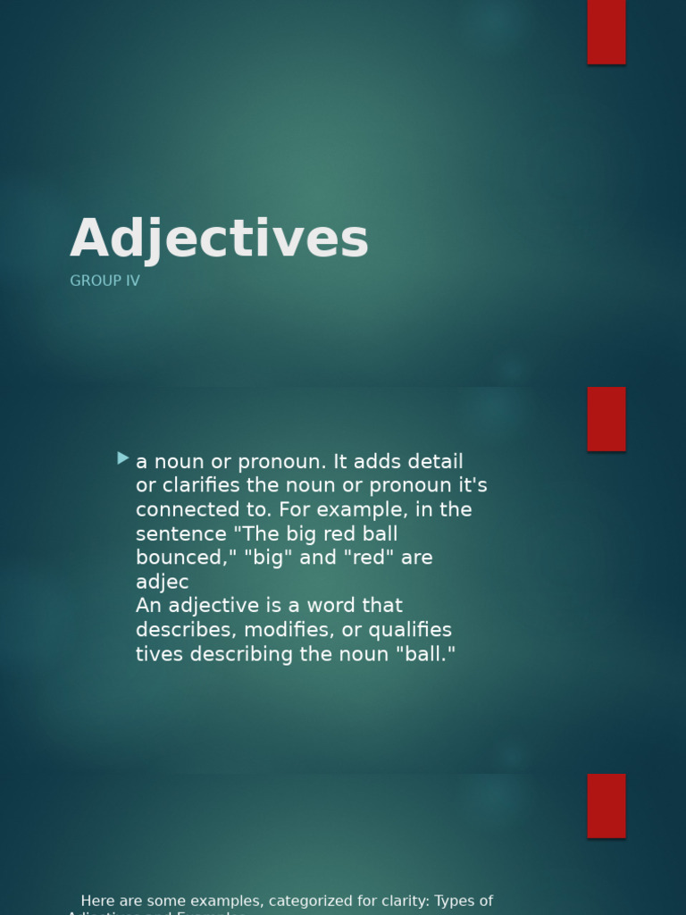 Types of Adjectives Explained | PDF