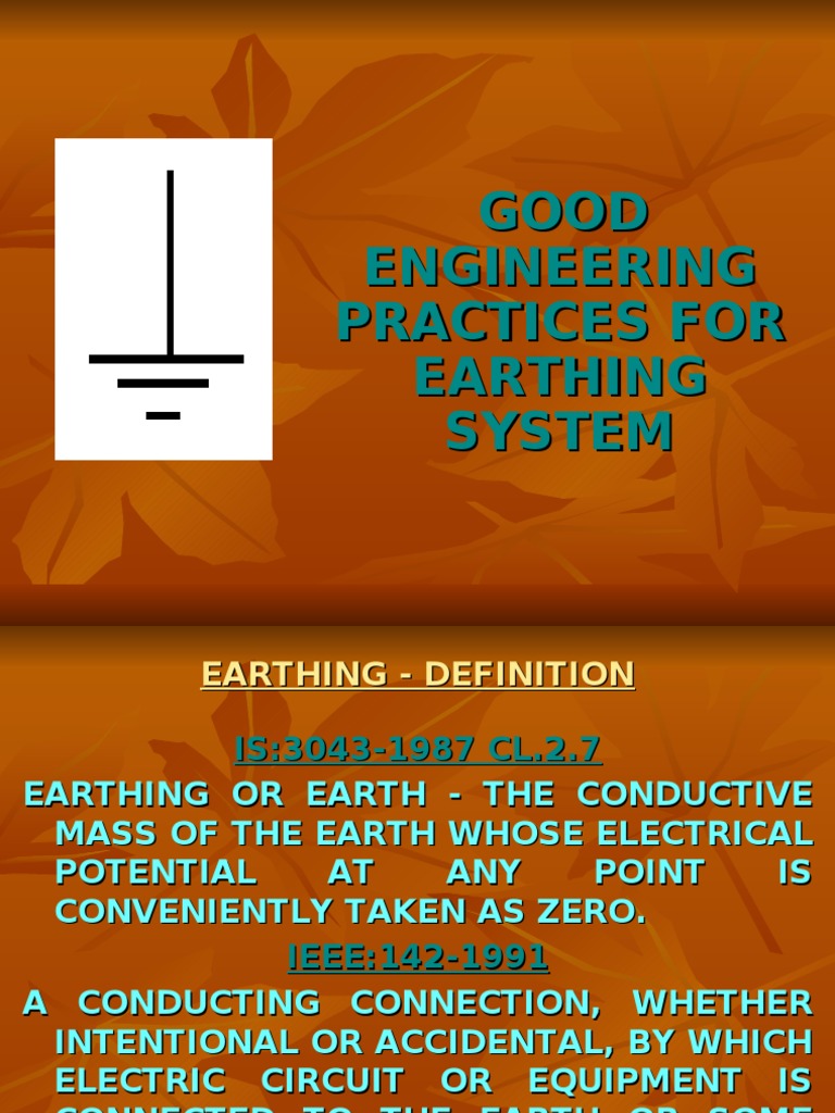 Best Practices for Earthing Systems | PDF | Electrical Resistivity And ...