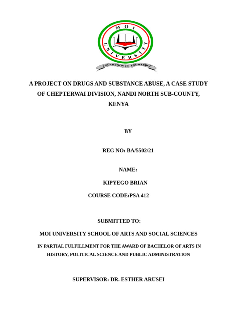 A Project On Drugs and Substance Abuse | PDF