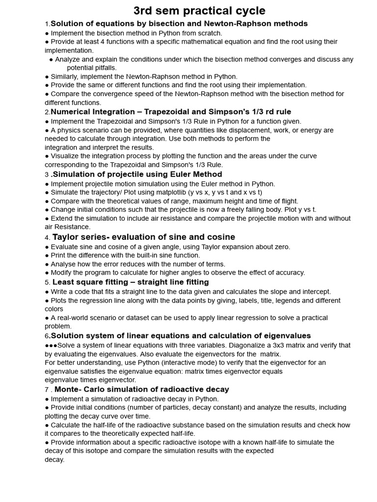 Python Numerical Methods and Simulations | PDF | Eigenvalues And ...