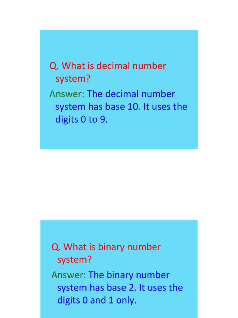 COA Binary Numbers | PDF