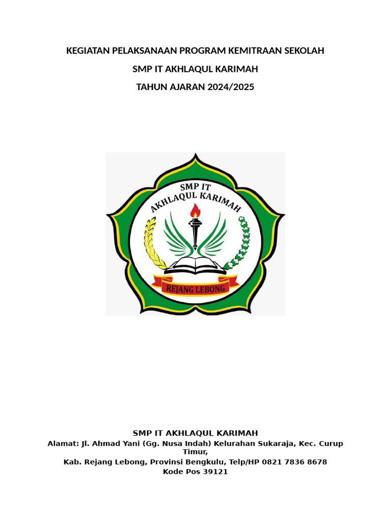 Program Kemitraan Sekolah 2024 2025 | PDF