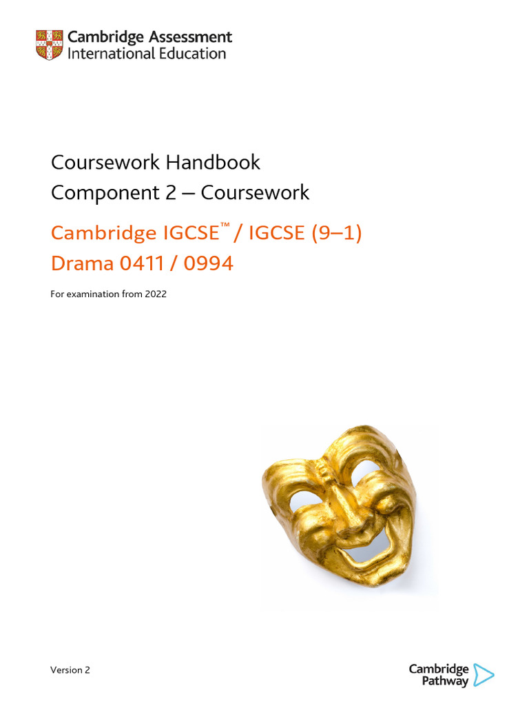 Drama GCSE 0411 - Coursework - Handbook - (For - Examination - From ...