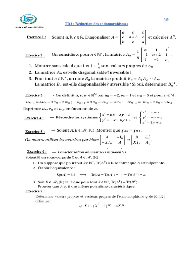 TD Fiche 2 | PDF