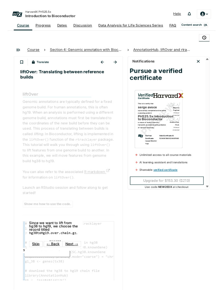 AnnotationHub, Liftover and Rtracklayer - Section 4 - Genomic ...