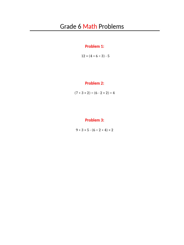 Pemdas Math | PDF