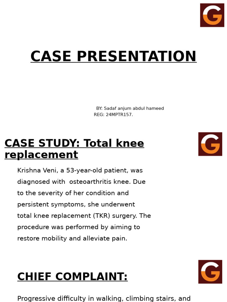 Case Study 24mptr157 | PDF | Knee | Anatomical Terms Of Motion