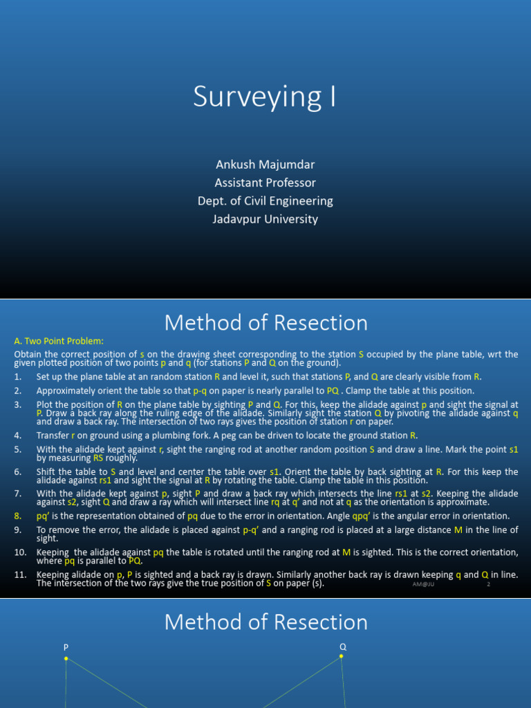 Plane Table Resection Techniques | PDF | Line (Geometry) | Geometry