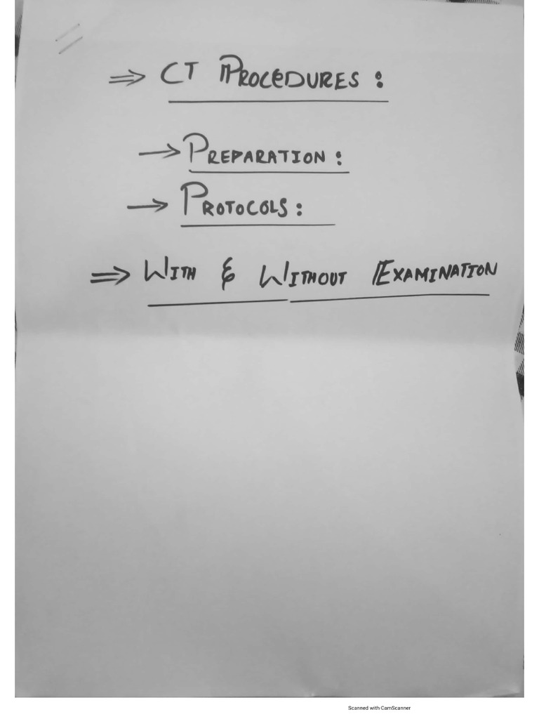 CT Protocols | PDF