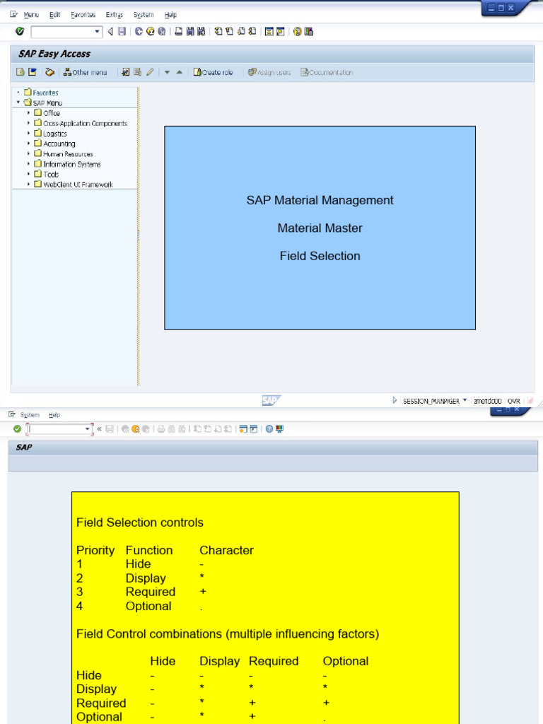 Sap Mm Material Master Field Selection Pdf Software Computing