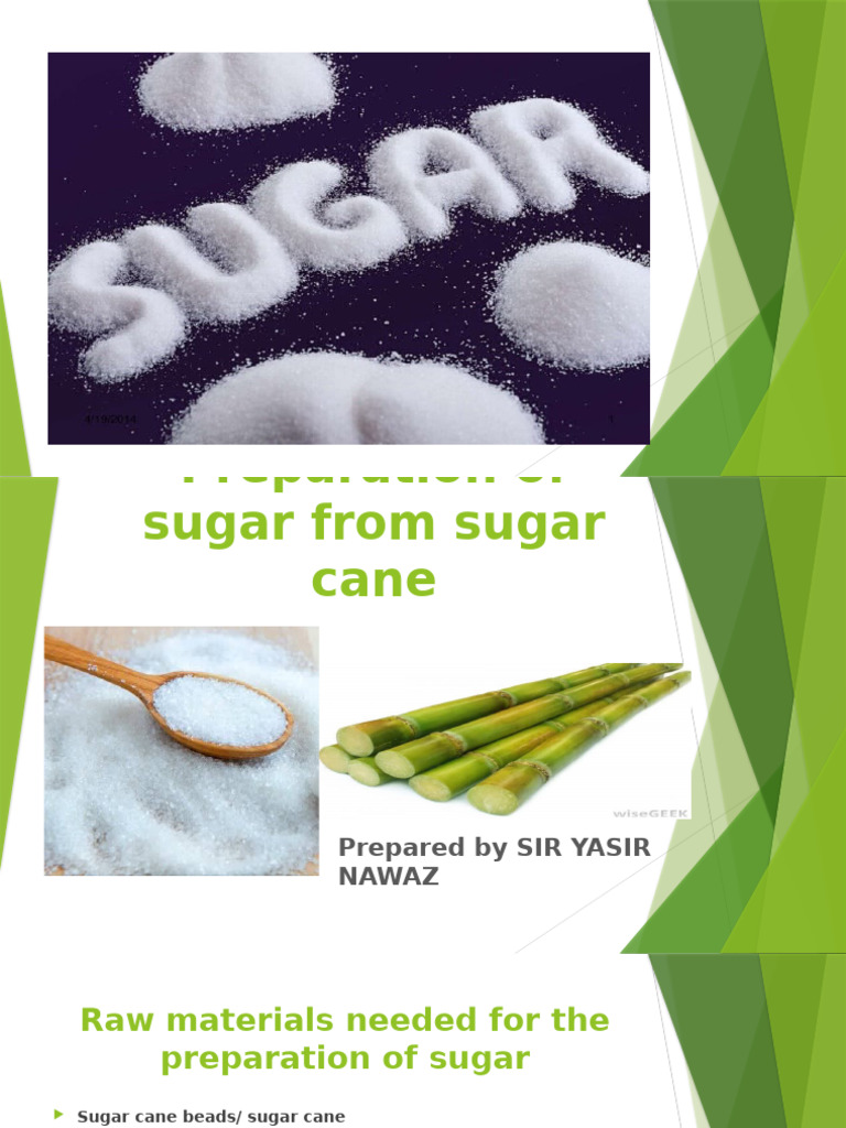 Preparation of Sugar From Sugar Cane | PDF | Sugar | Diet & Nutrition
