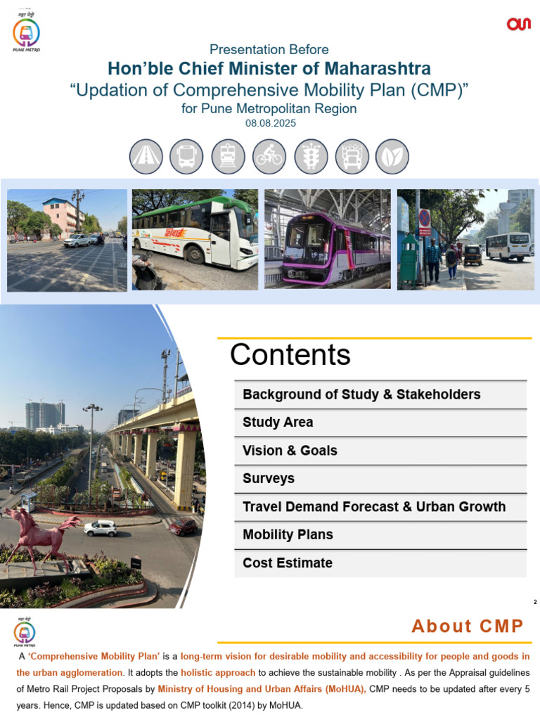 Pune Comprehensive Mobility Plan Update | PDF | Public Transport ...