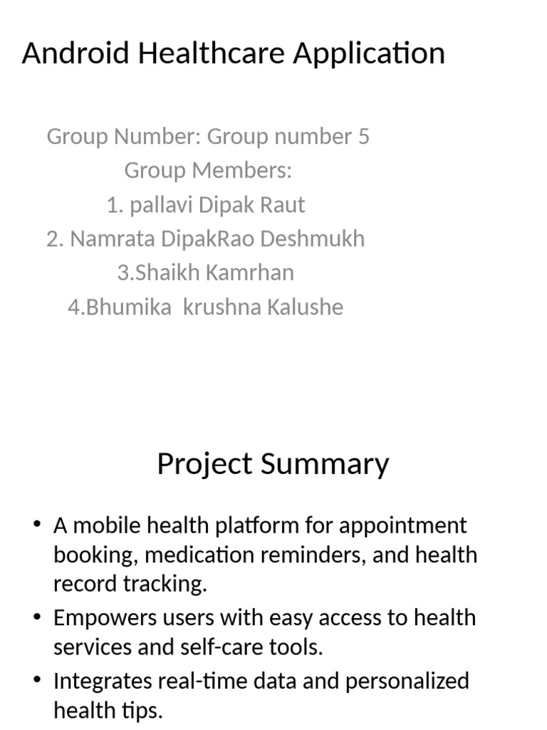 Android Health App for Scheduling & Reminders | PDF | Android ...