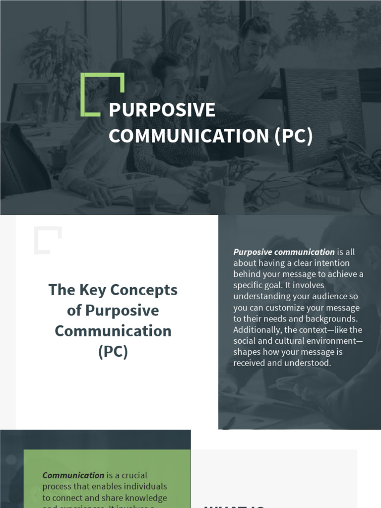 Key Concepts of Purposive Communication | PDF | Communication | Information