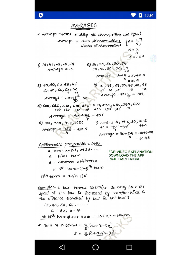 Averages | PDF