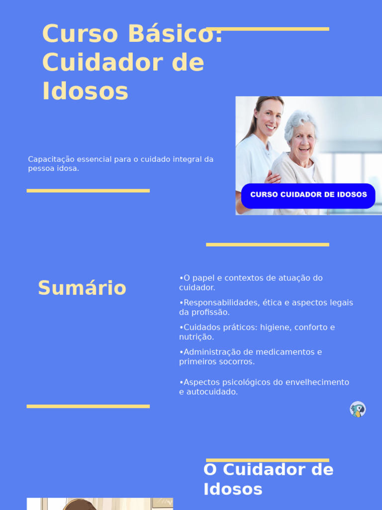 Curso de Cuidador de Idosos: Formação Essencial | PDF | Envelhecimento ...