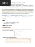 Profit and Loss Appropriation Account