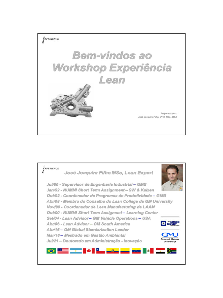 Apostila Workshop Experiência Lean | PDF | Desperdício | Despesa