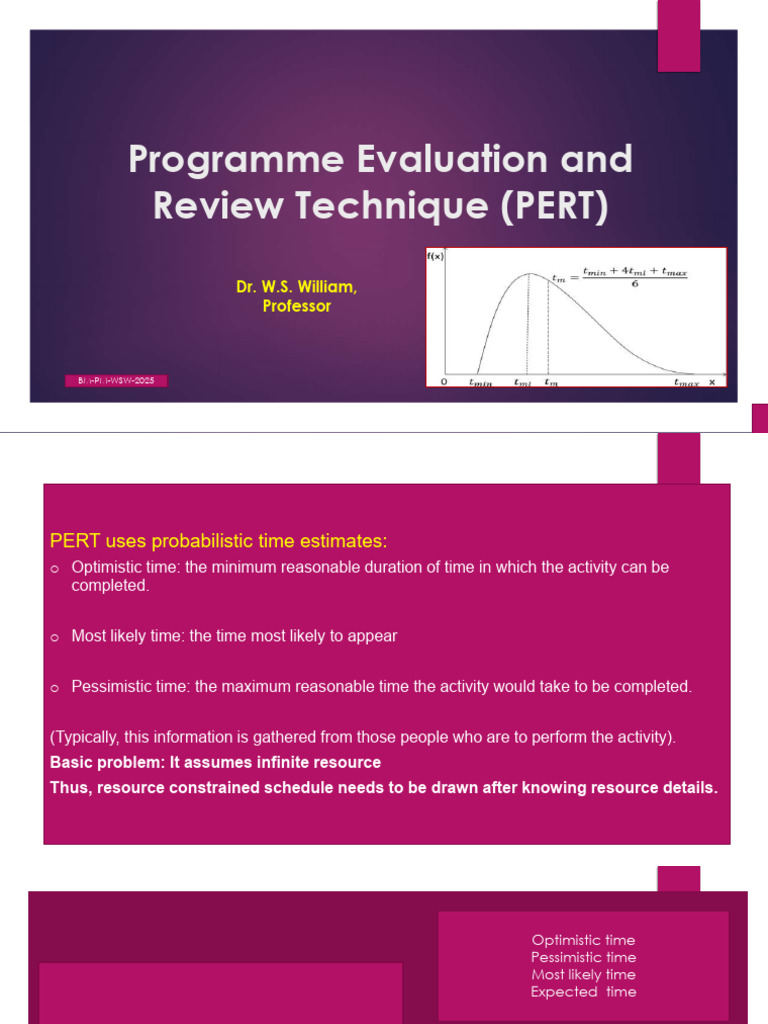 PERT Analysis: Time Estimates & Probabilities | PDF | Applied ...