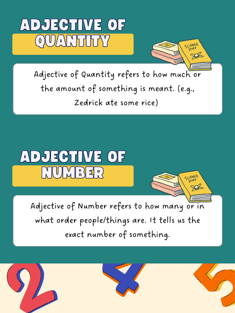 Types of Adjectives of Number | PDF