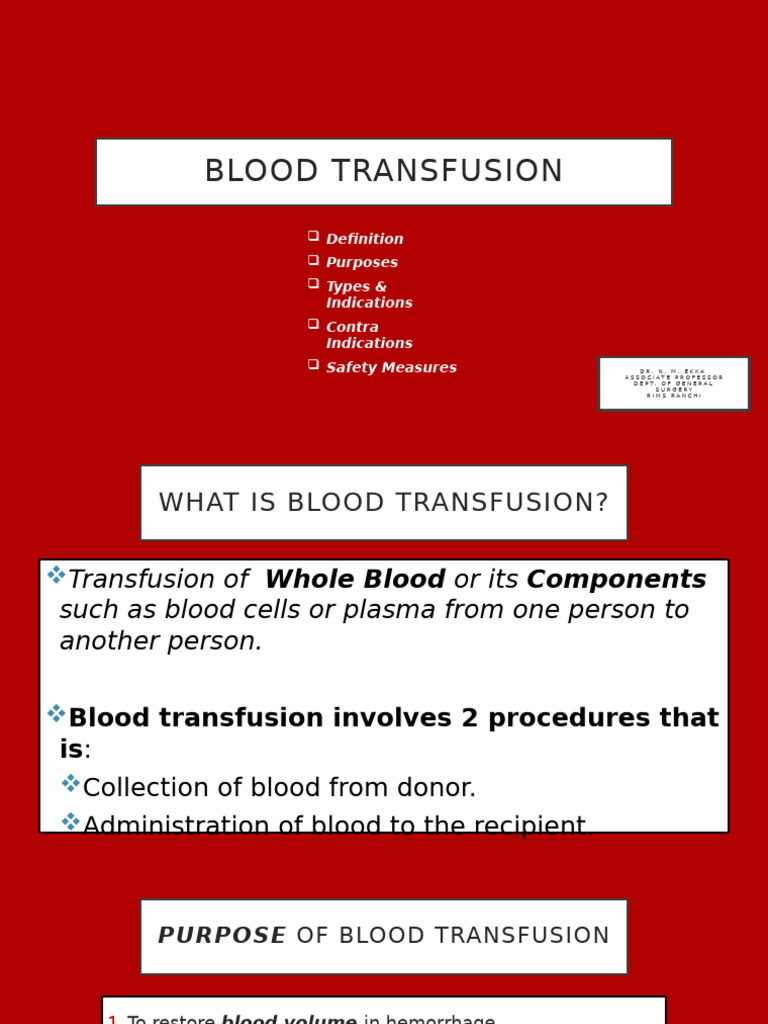 Comprehensive Guide to Blood Transfusion | PDF | Anemia | Blood