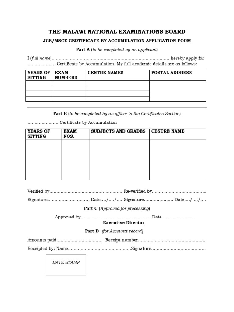 MSCE Certificate Accumulation Application | PDF