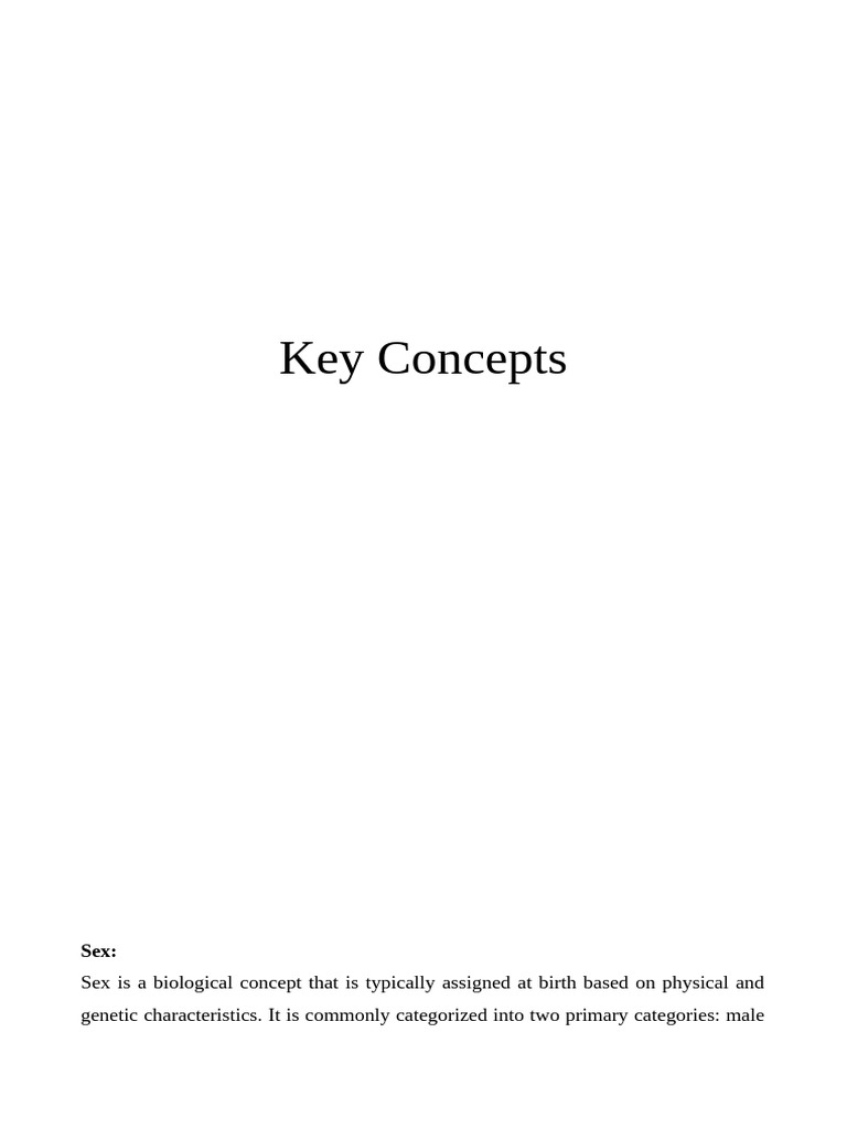 Understanding Sex and Gender Concepts | PDF | Gender | Gender Studies