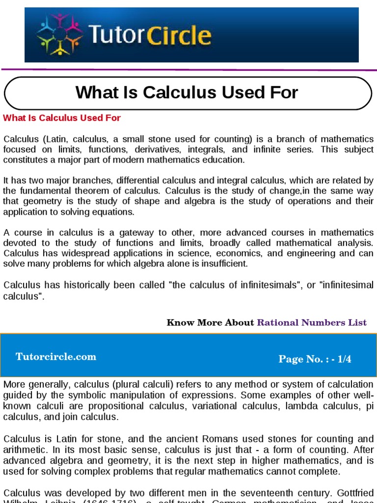 What is Calculus Used For | Calculus | Physics & Mathematics
