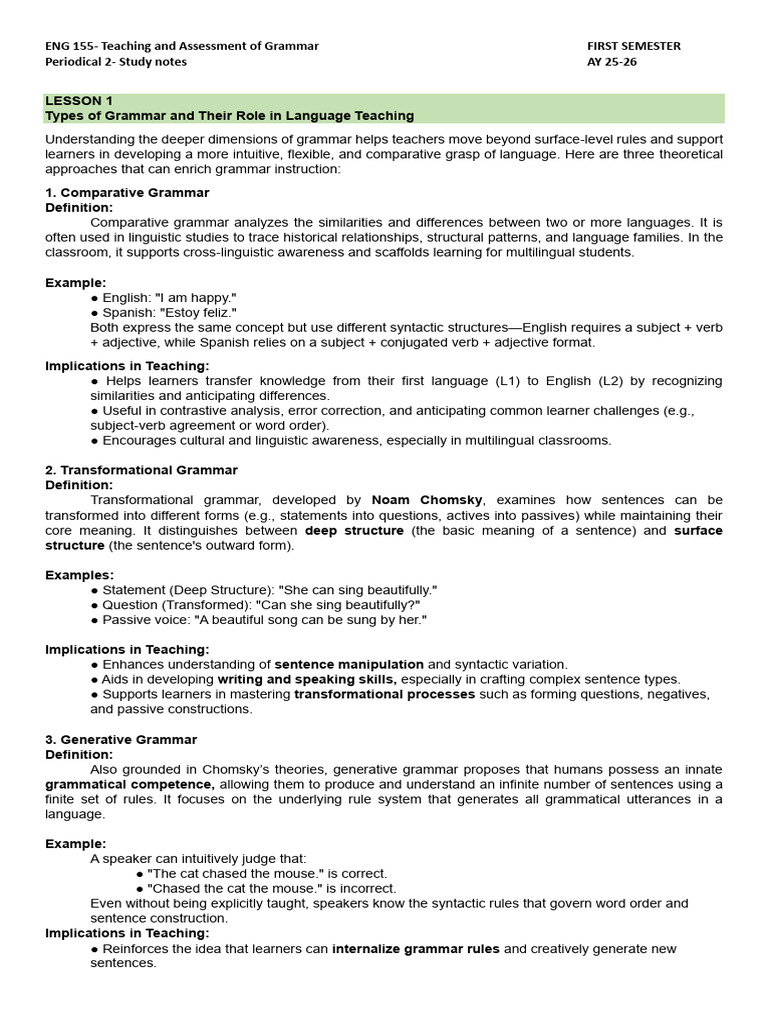 Advanced Grammar Teaching Strategies | PDF | Learning | Grammar