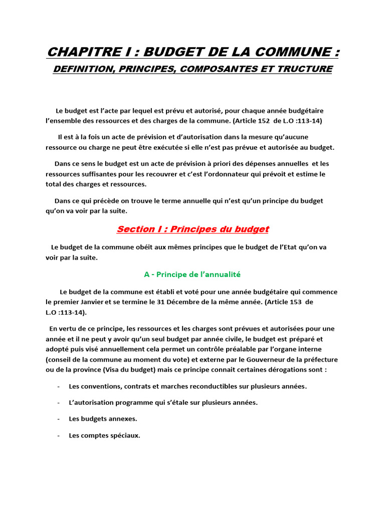 Comprendre le Budget Communal | PDF | Budget | Communes de France