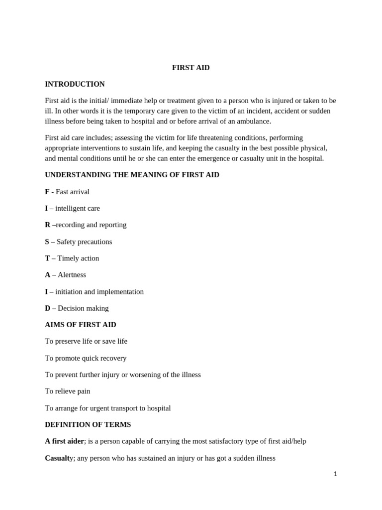 Essential First Aid Guidelines | PDF | Cardiopulmonary Resuscitation ...