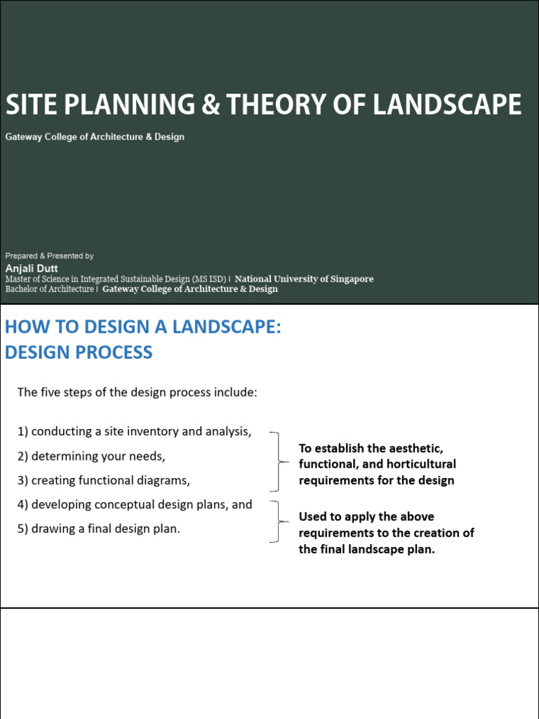Landscape Design Process Overview | PDF | Gardens | Soil