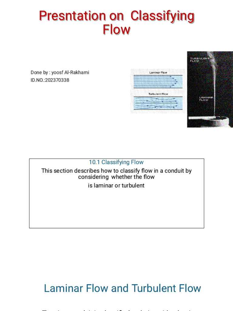Classifying Laminar and Turbulent Flow | PDF