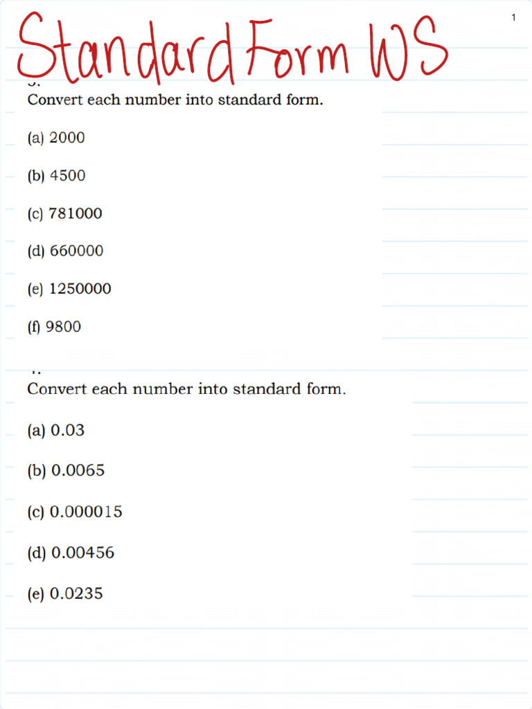 Standard Form | PDF