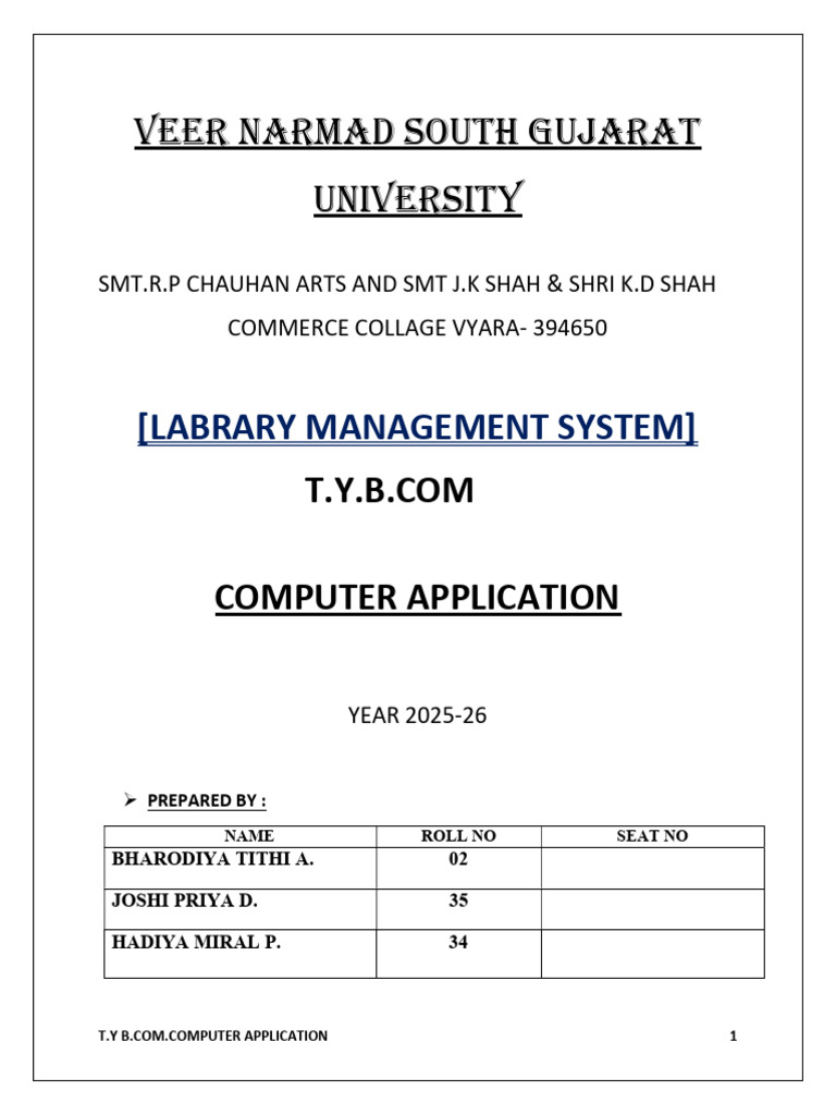 Library Management System Project Overview | PDF | Microsoft Access ...