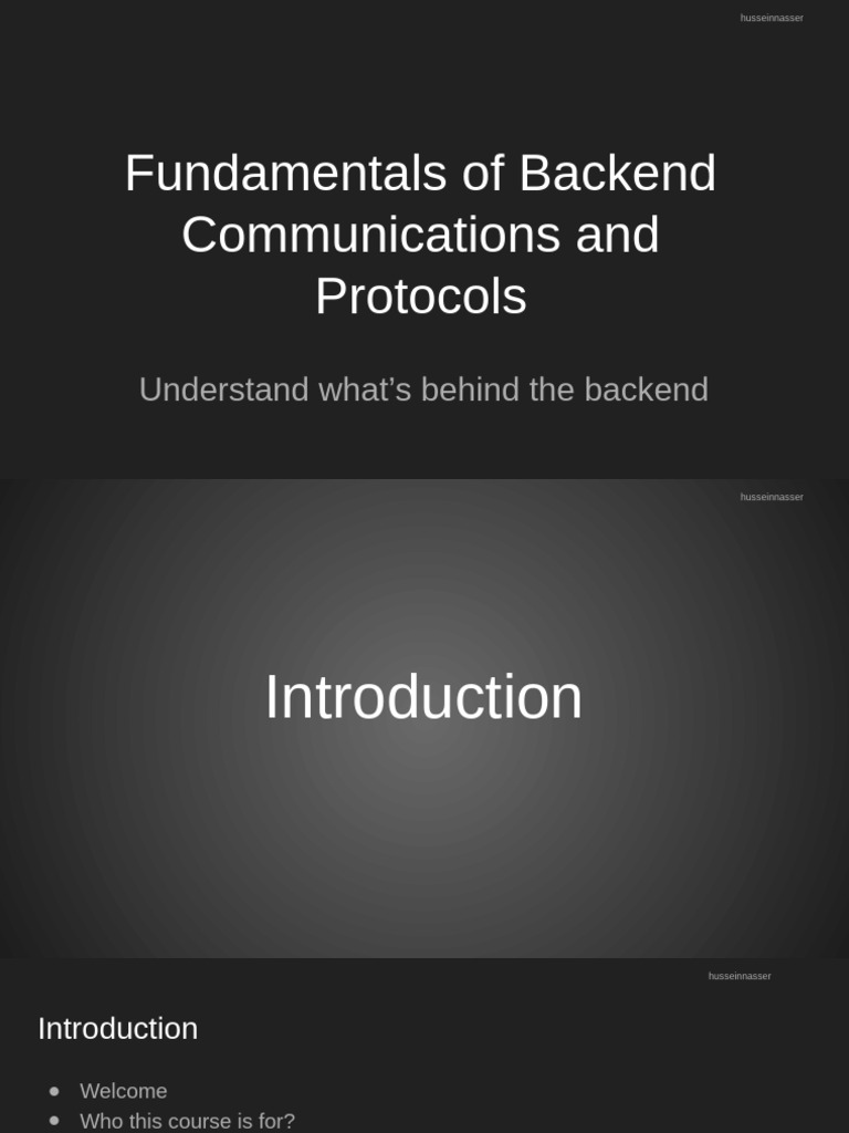 Fundamentals of Backend Engineering | PDF | Transmission Control ...