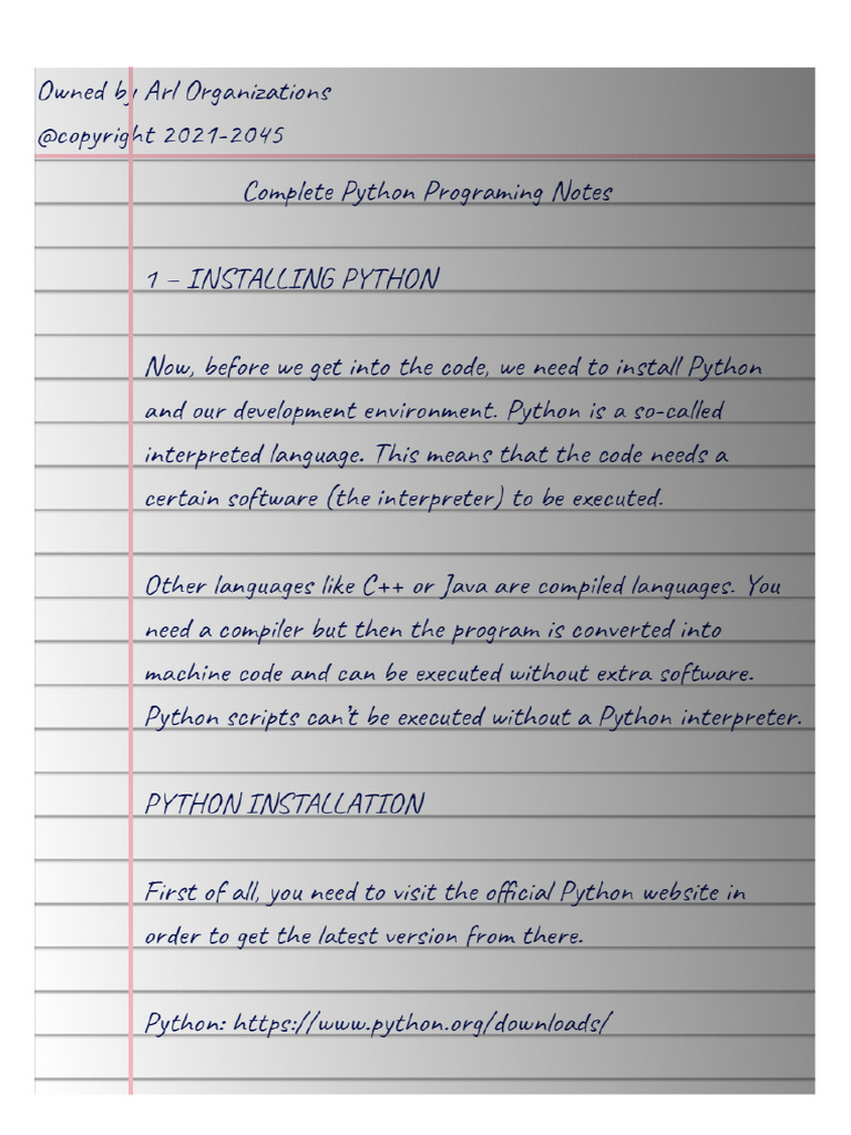 Python Hand | PDF