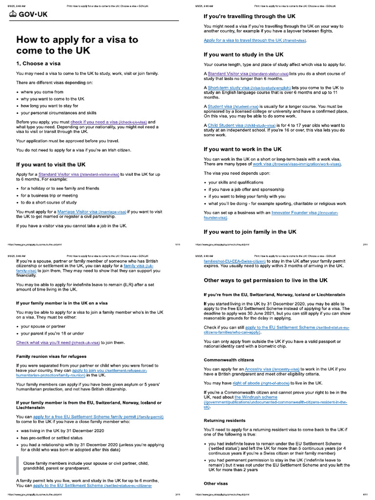 Uk Visa Process | PDF