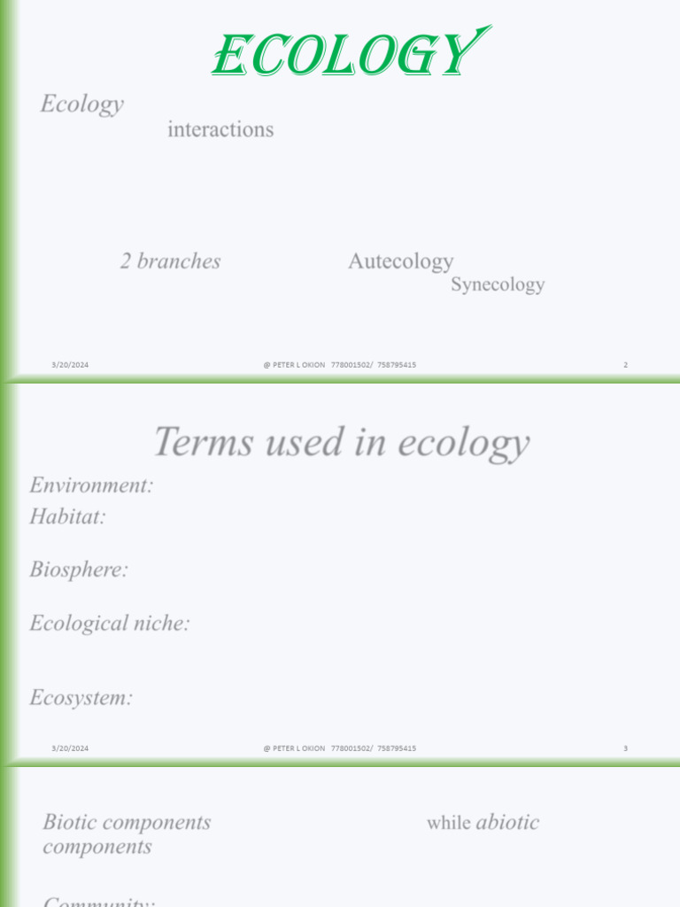 Understanding Ecology and Ecosystems | PDF | Predation | Food Web
