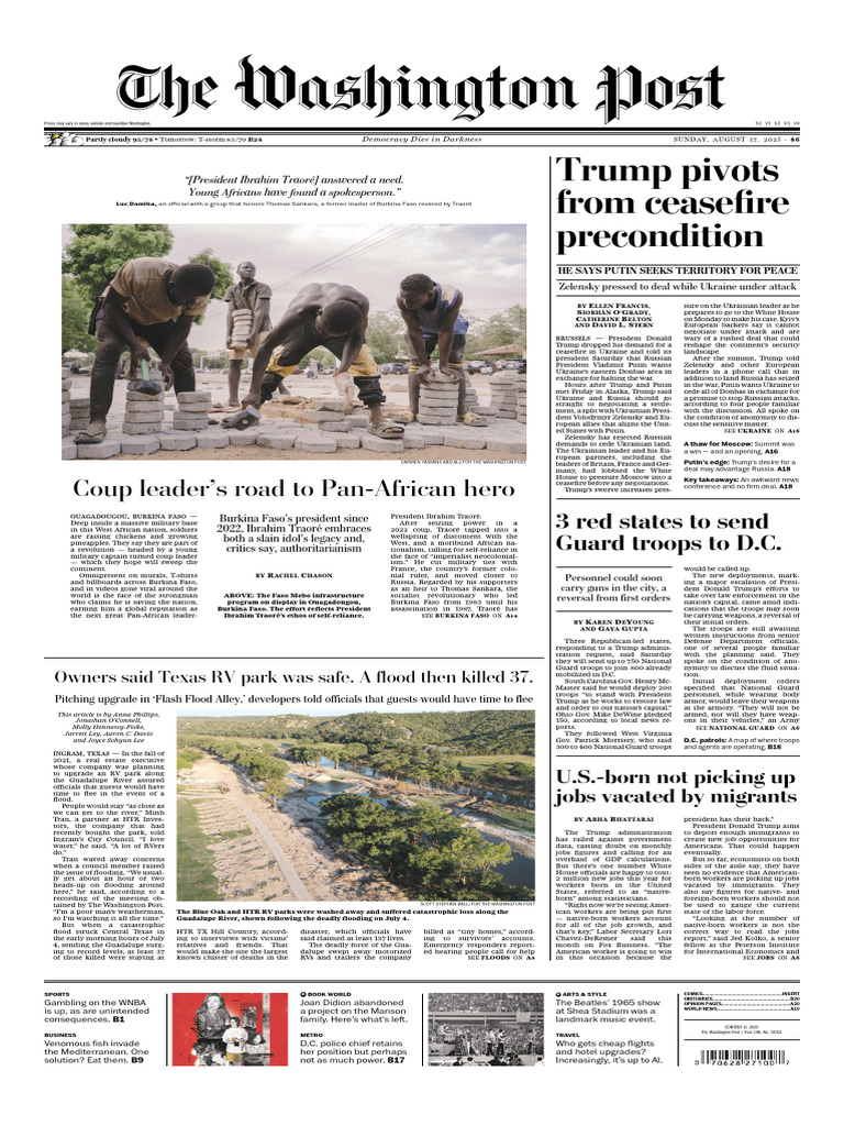 The Washington Post - August 17, 2025 | PDF | Vaccines | Infection