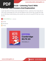 Cambridge IELTS 20 Test 2 Answers | PDF | Procrastination ...