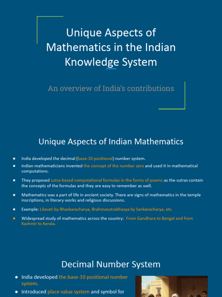 Unique Contributions of Indian Mathematics | PDF | Numbers | Geometry