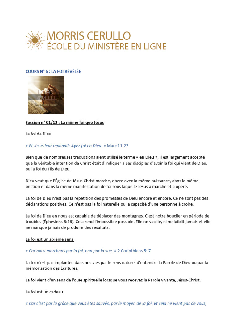 La Foi Révélée : Puissance et Essence | PDF | Dieu | Foi