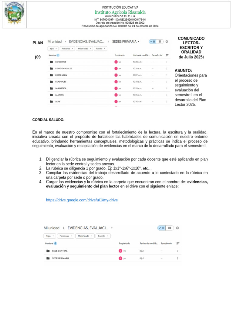 Orientaciones para el Plan Lector 2025 | PDF | Aprendizaje ...