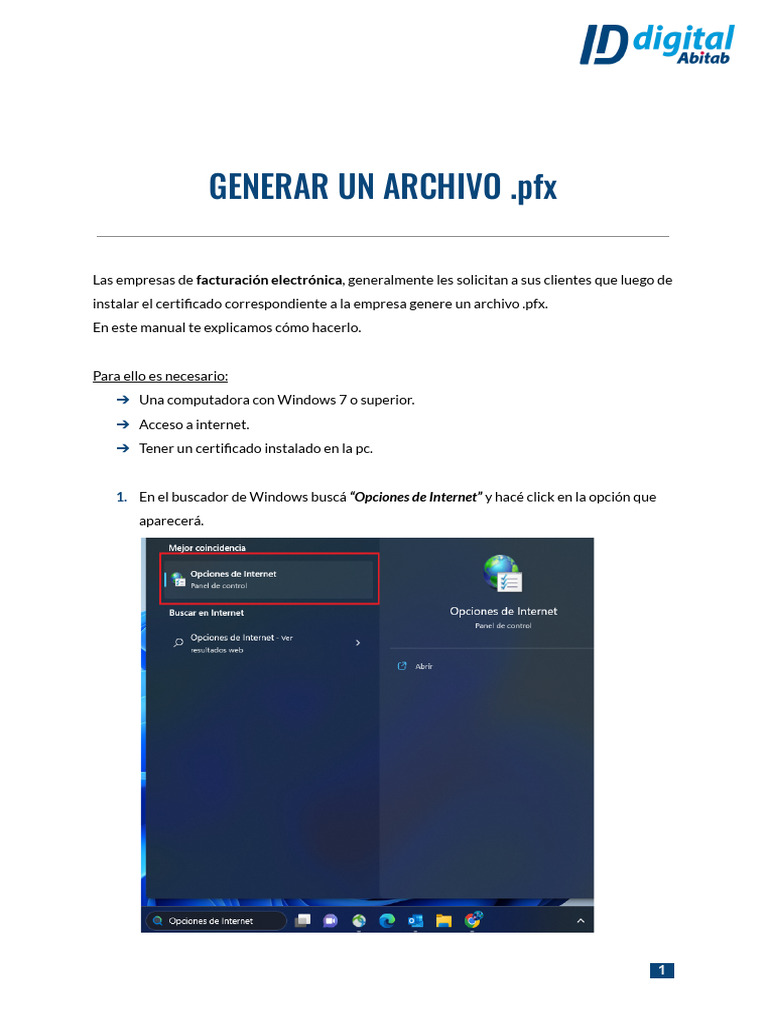Cómo generar un archivo .pfx | PDF | Archivo de computadora | Internet