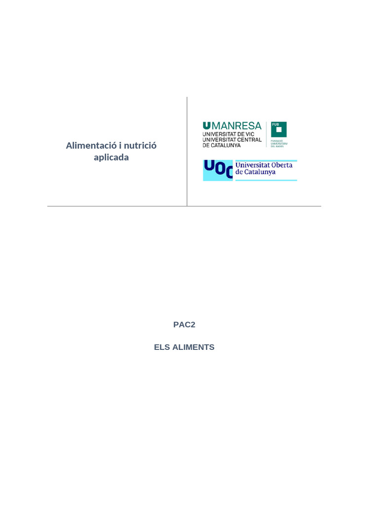 Pac2.Aliments CAT 23-24 | PDF