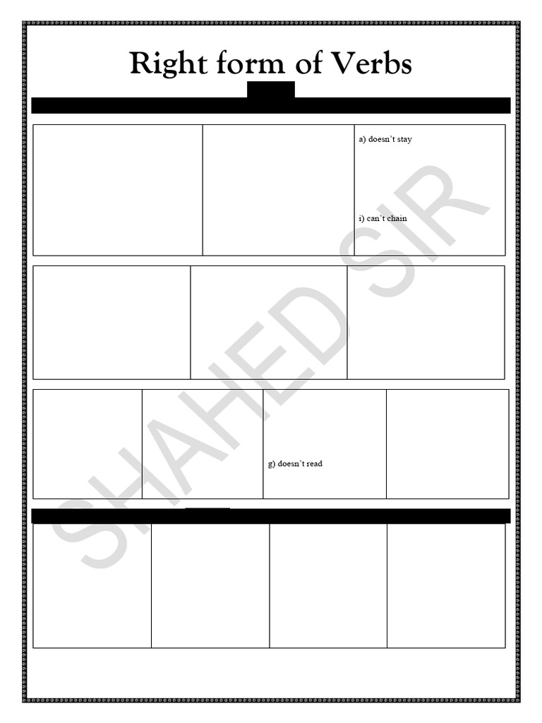 Verb Forms and Usage Exercises | PDF