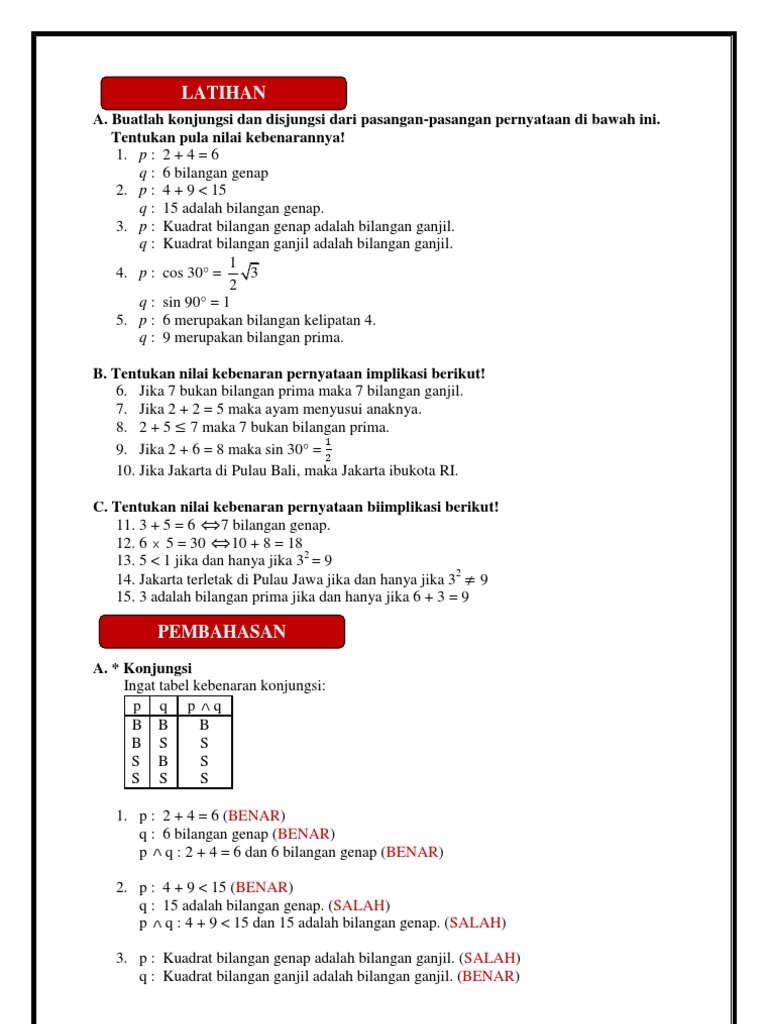 40++ Contoh soal materi konjungsi info