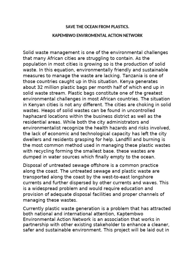 Save The Ocean Life From Plastic and Non | PDF | Waste Management | Waste