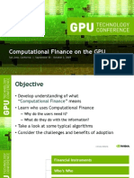 Computational Finance On The GPU: San Jose, California - September 30 - October 2, 2009